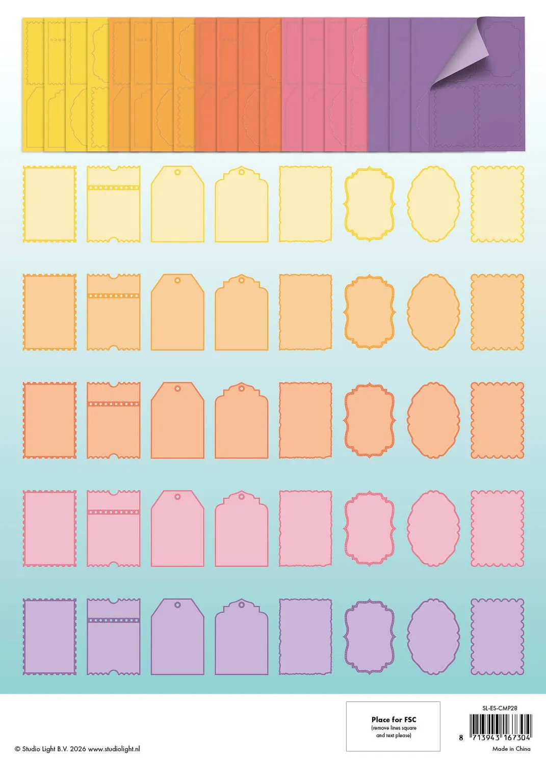 StudioLight Essentials Happy and bright Kartenblock 105x148 mm