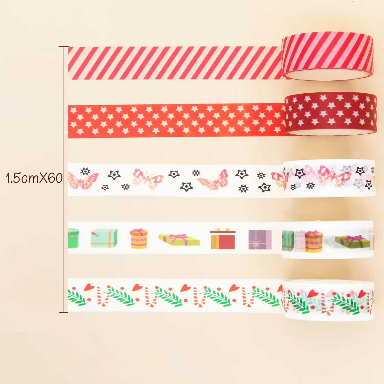 Ieebee Celebration Washi Tape 60 Rollen Geburtstag