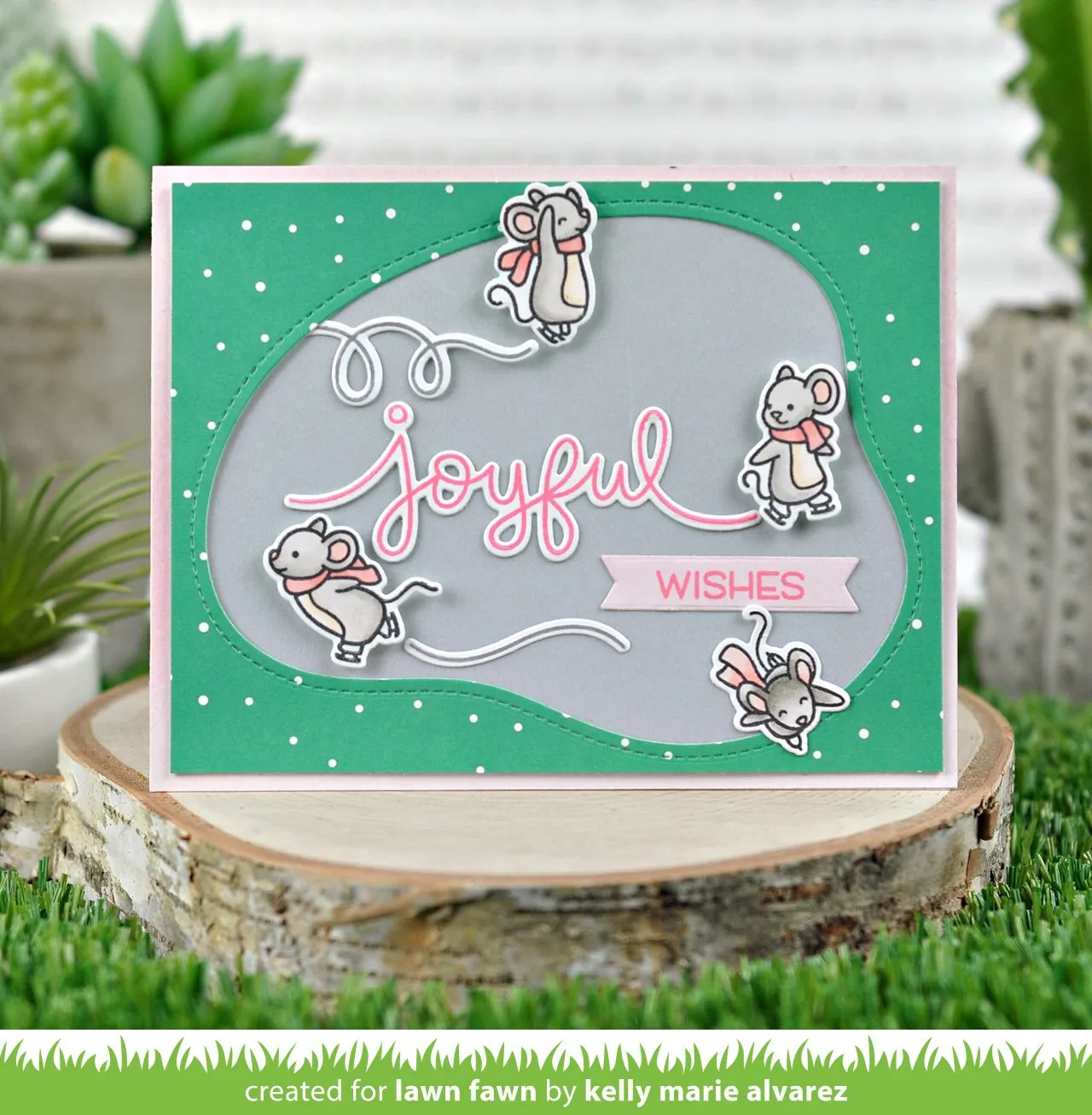 Lawn Fawn Lawn Cuts Stitched Pond Stanzschablone genäht