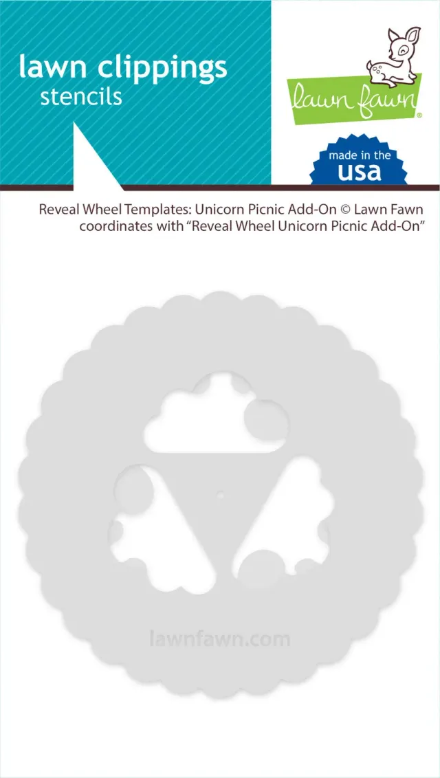 Lawn Fawn Reveal Wheel Unicorn Picnic Schablonen 2er interaktiv
