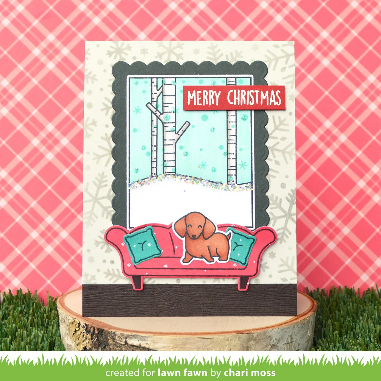 Lawn Fawn Window Scene Winter LF2672 Clear Stamps