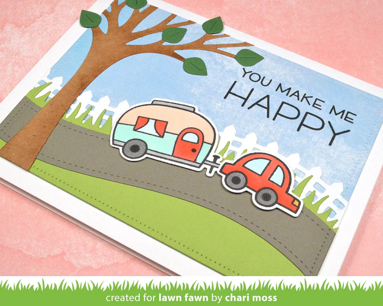 Lawn Fawn Happy Trails Stempelset Camping 12 Stempel