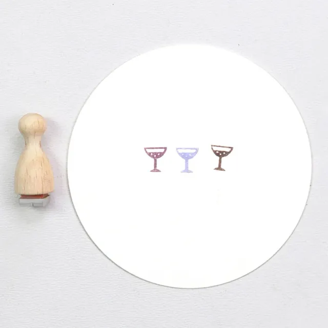 Perlenfischer Cocktailglas Mini Stempel 6,9x7,5 mm