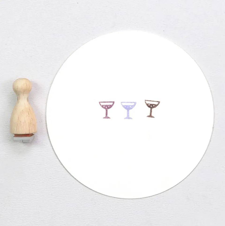 Perlenfischer Cocktailglas Mini Stempel 6,9x7,5 mm