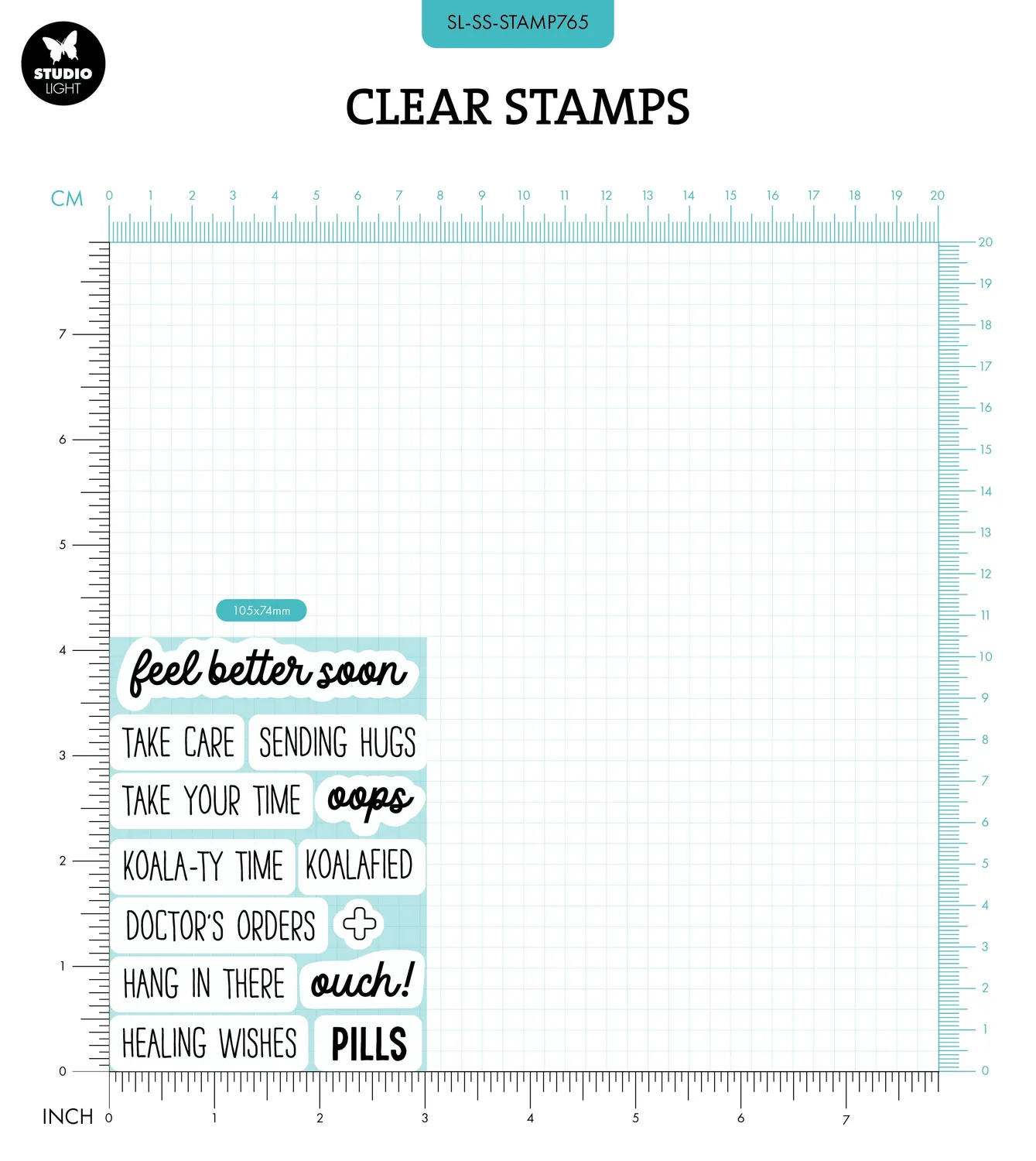 StudioLight Sweet Stories Feel Better Clear Stamps Genesung