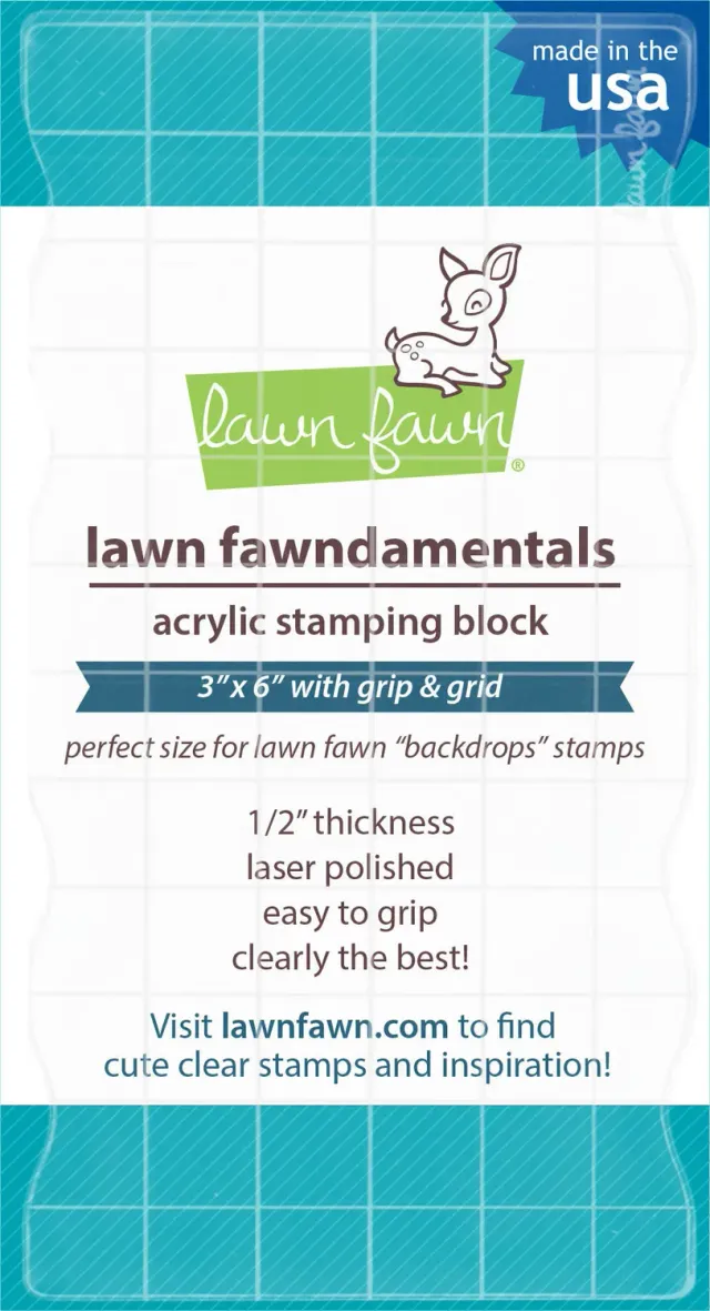 Lawn Fawn LF1044 Stempelblock 3x6 Zoll mit Raster Griff