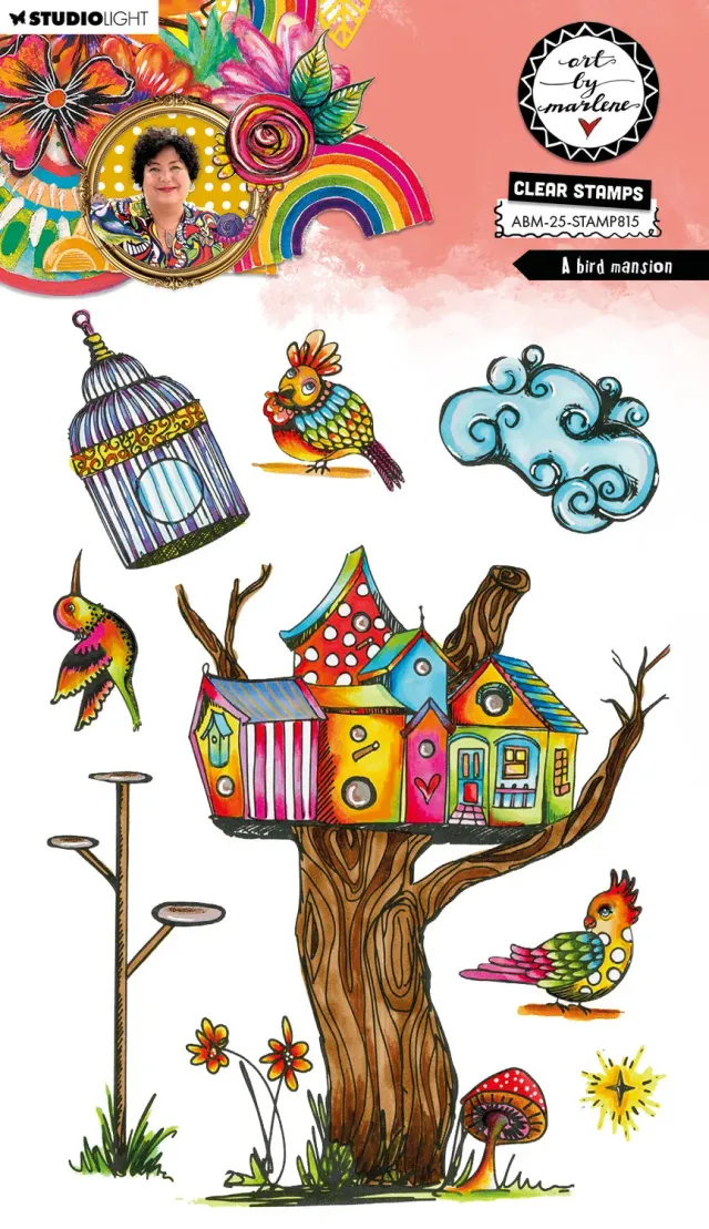 Studio Light Art by Marlene Bird Mansion Clear Stamps