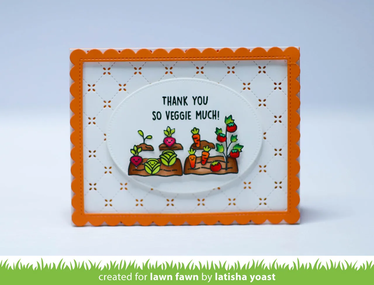 Lawn Fawn Veggie Happy Add-On Stempelset Gemüse