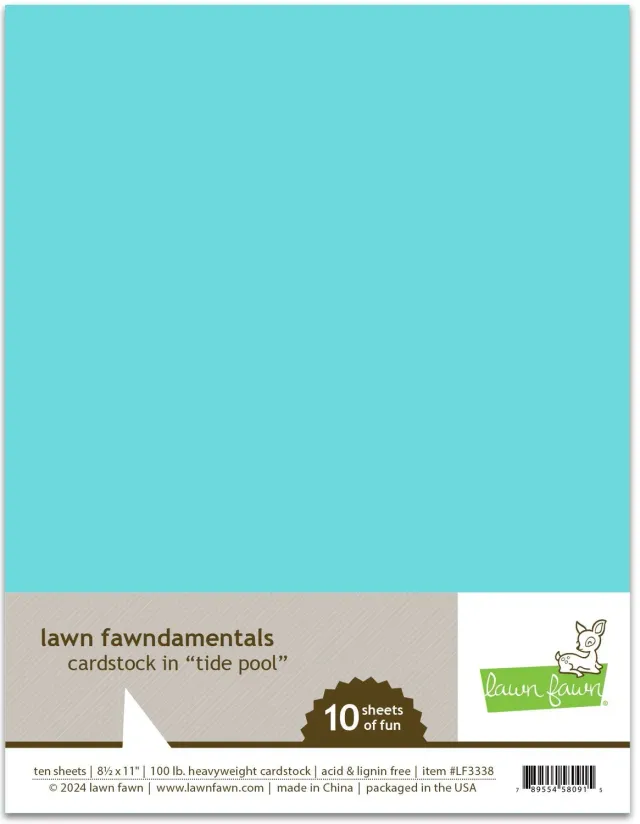 Lawn Fawn Tide Pool Cardstock Fotokarton 10 Blatt blau
