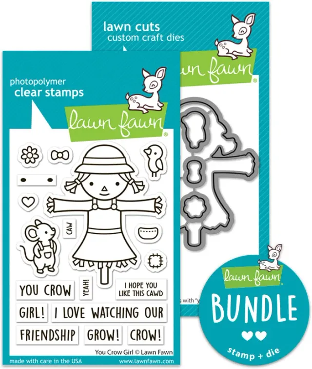 Lawn Fawn You Crow Girl Stempel Stanzen Set