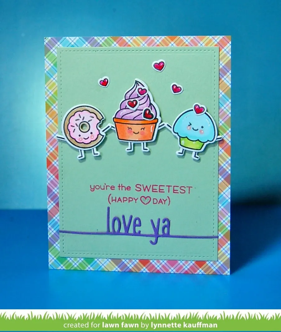 Lawn Fawn Love Ya Line Border Stanzen Schriftzug