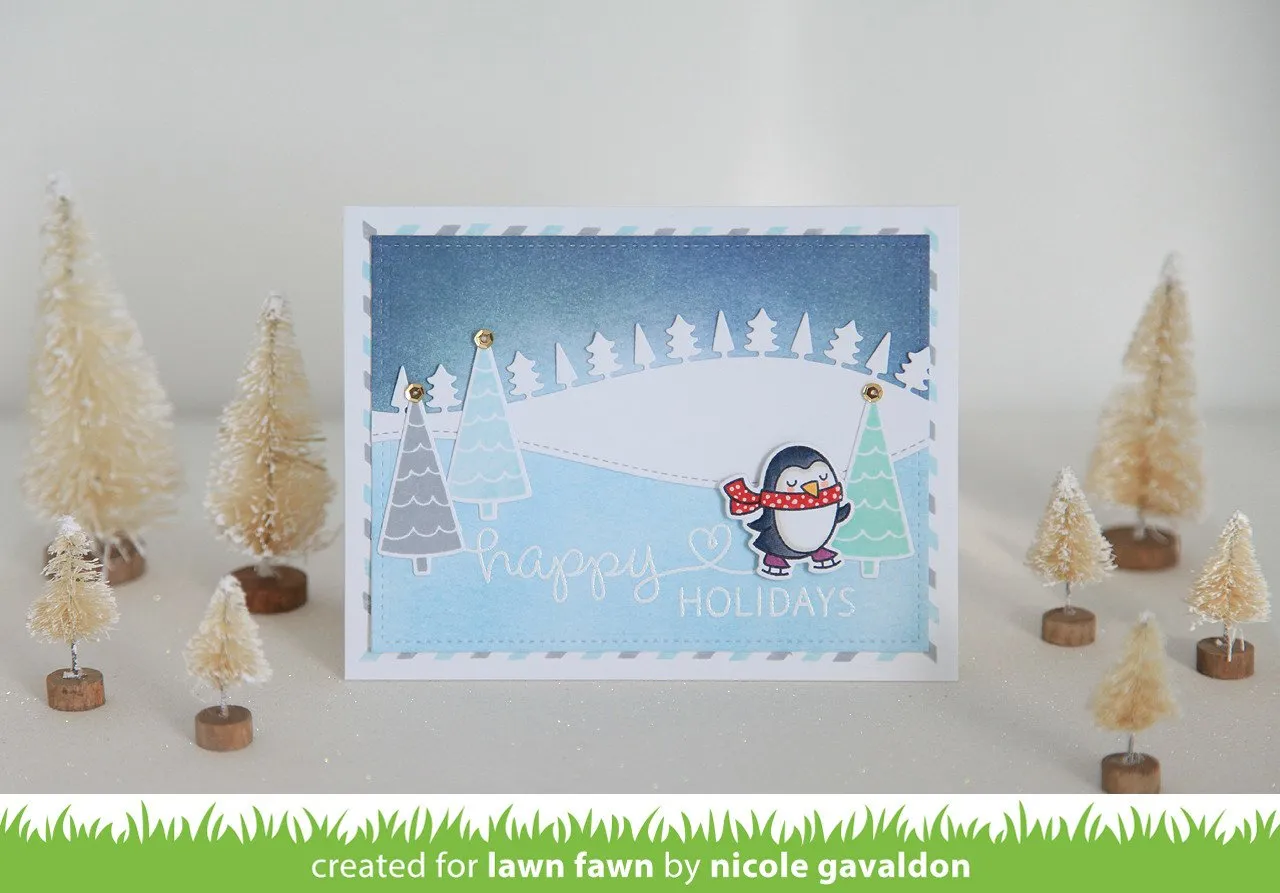 Lawn Fawn Winter Penguin Stempelset Pinguin Mini