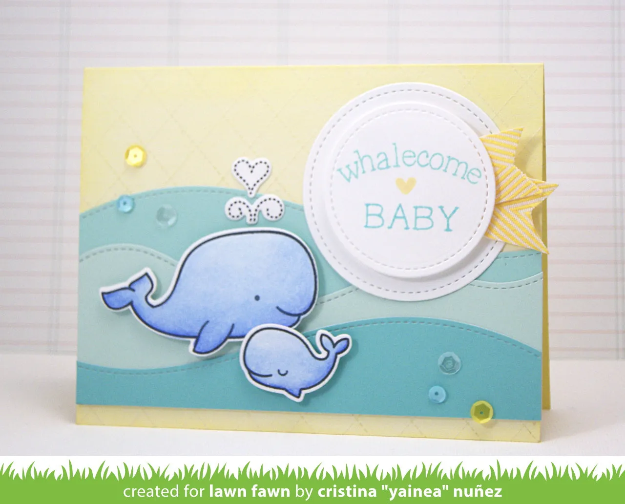 Lawn Fawn Whale You Be Mine Stempelset Mini Wal