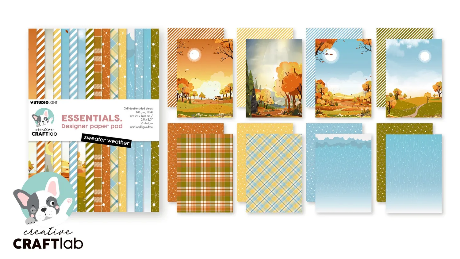 Creative Craftlab Essentials Sweater Weather Paper Pad A5 24 Blatt