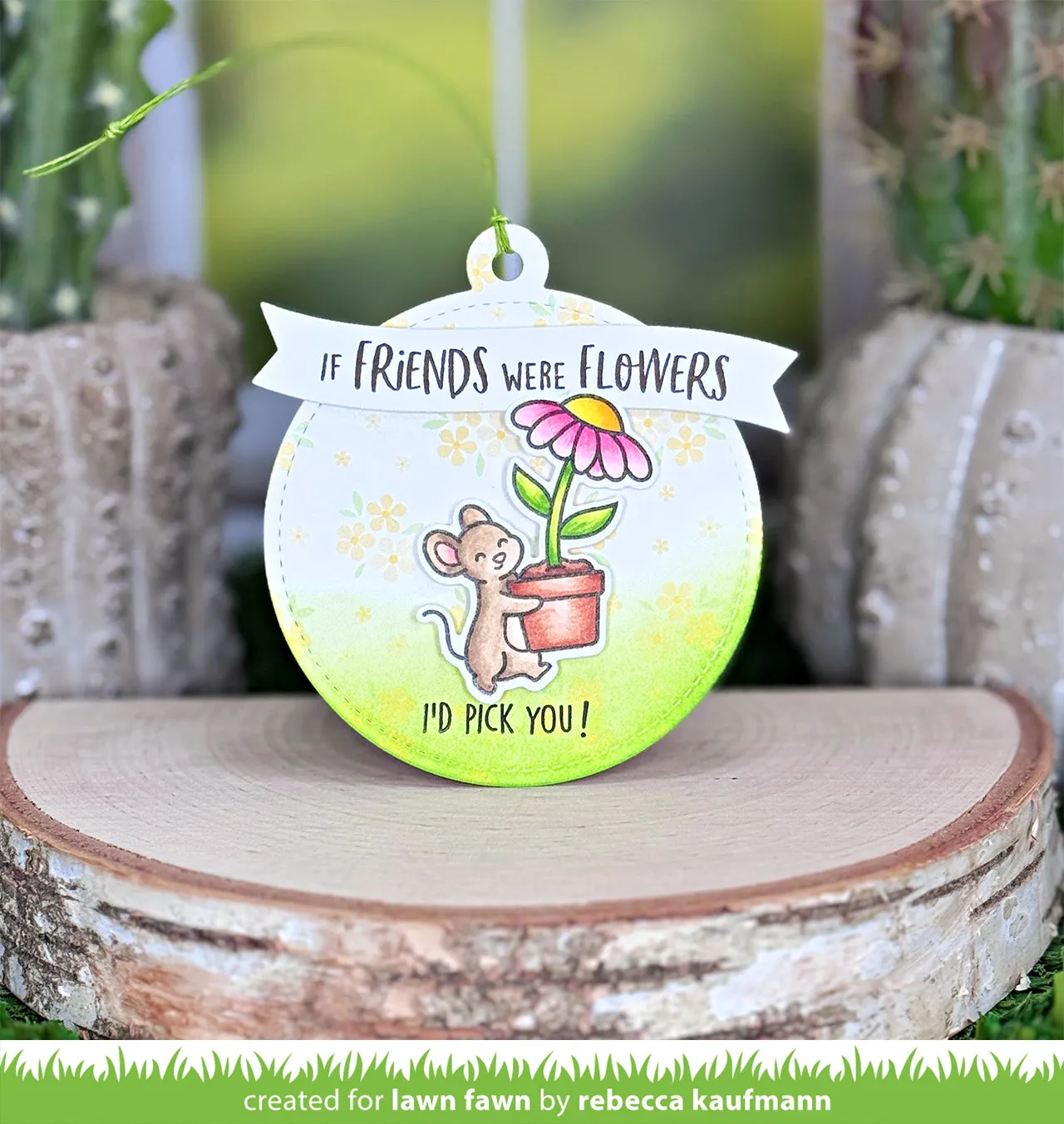 Lawn Fawn Mice Flowers LF4076 Clear Stamps Mäuse