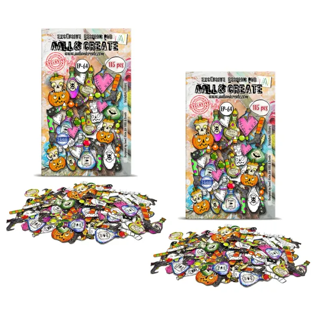 AALL and Create EP-64 Tricksters Elixirs Ephemera 2er Pack Halloween