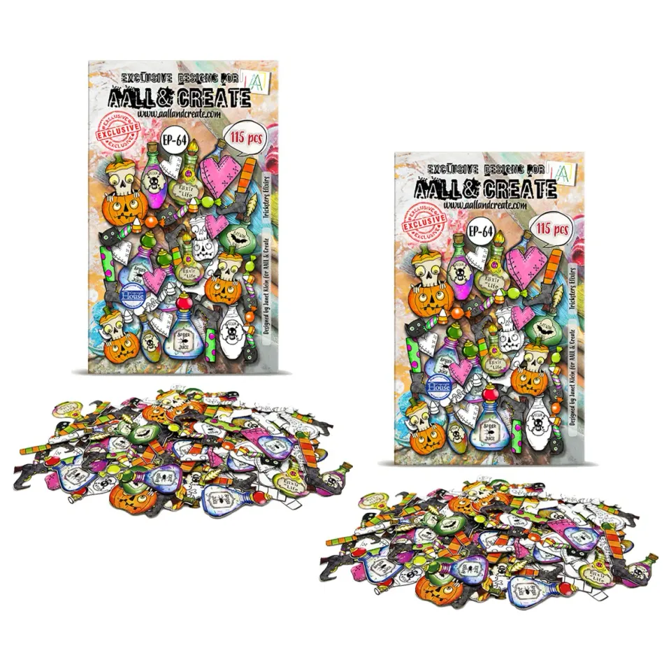 AALL and Create EP-64 Tricksters Elixirs Ephemera 2er Pack Halloween