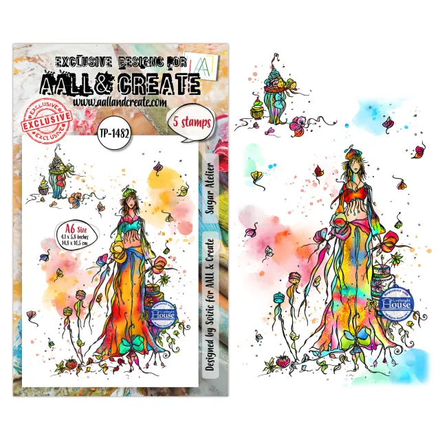 AALL and Create TP-1482 Sugar Atelier Clear Stamps A6 Patisserie