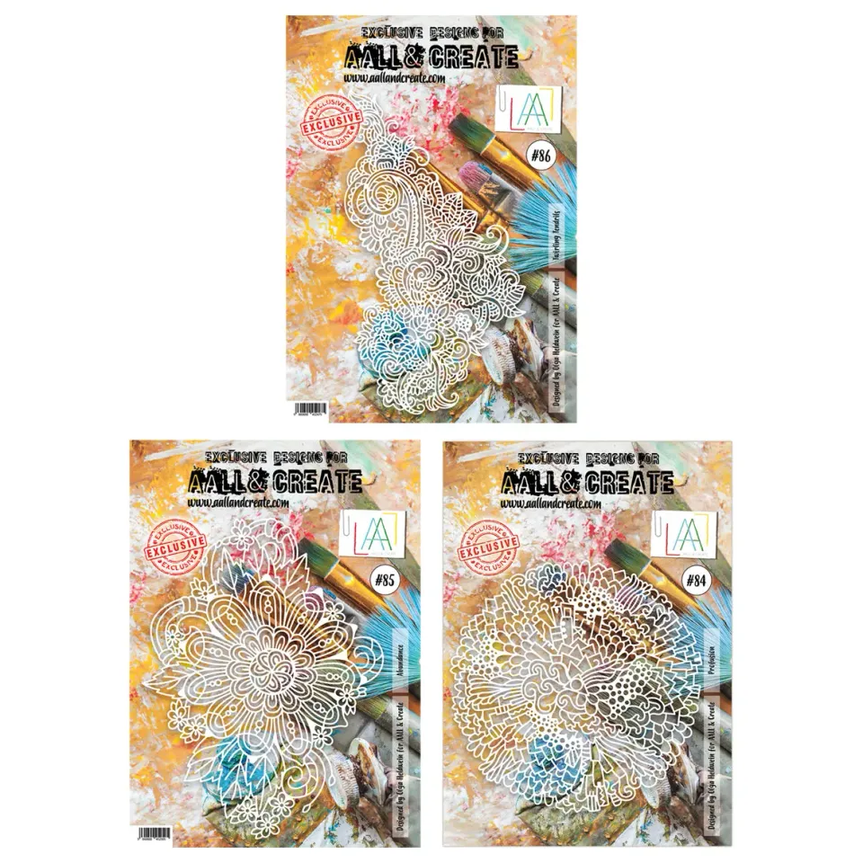 AALL and Create A4 Mandalas & Laces Schablonenset 3 Schablonen