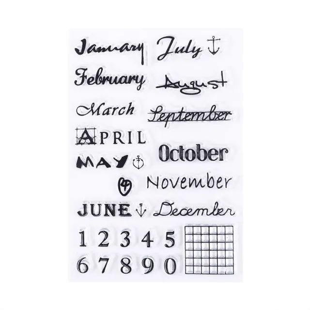 Ieebee Day And Month Silikonstempel Tag Monat Klar