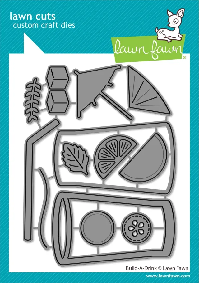 Lawn Fawn Build-A-Drink LF3176 Lawn Cuts Stanzschablonen Glas