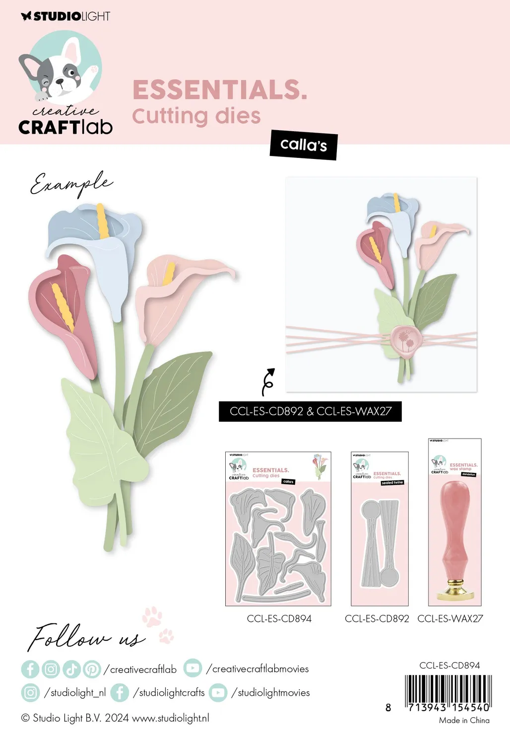 Creative Craftlab Essentials Callas Stanzschablone Blumen
