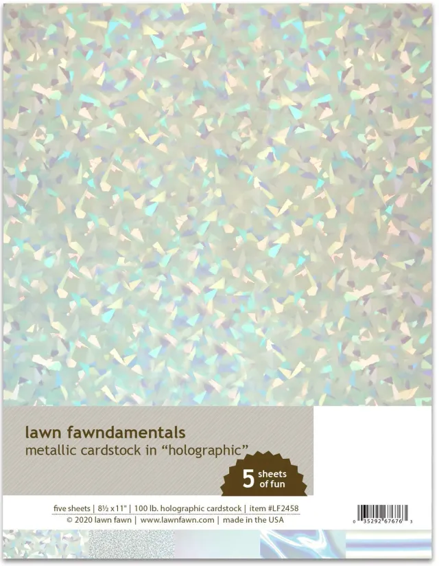 Lawn Fawn Holographic Metallic Cardstock 5 Blatt
