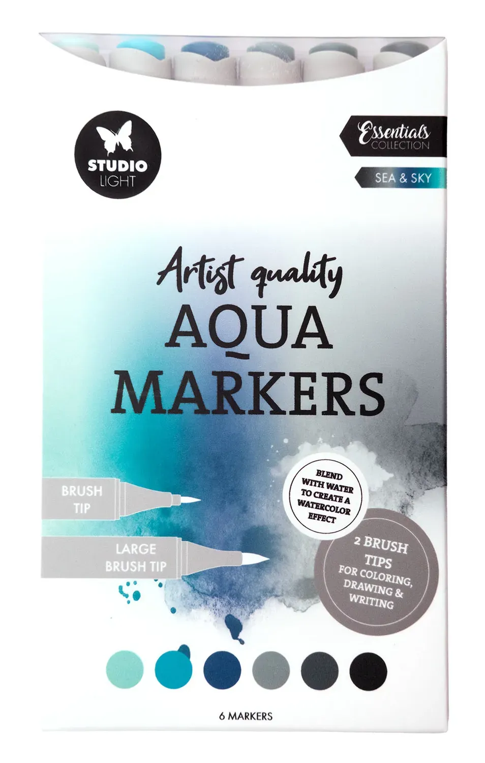 StudioLight Essentials Aqua Marker Sea & Sky 6 Stück