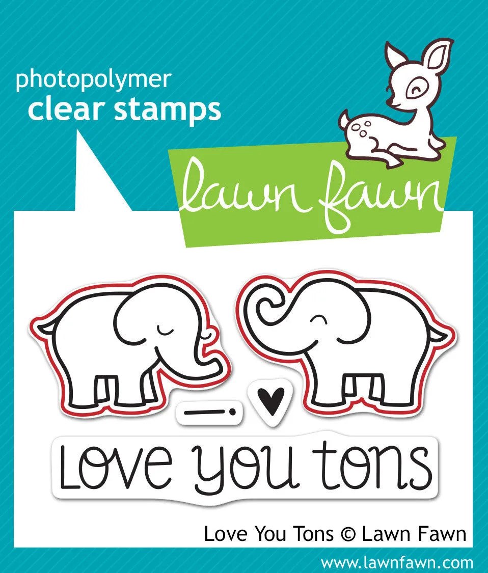 Lawn Fawn Love You Tons LF600 Stanzen Mini Elefant