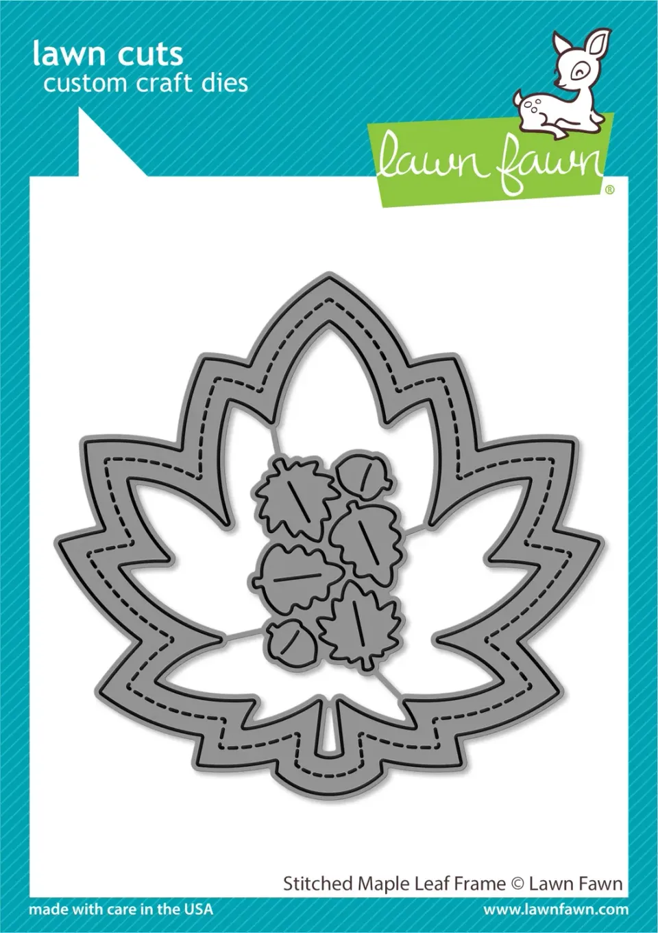Lawn Fawn Lawn Cuts Stitched Maple Leaf Frame Stanzen Herbst