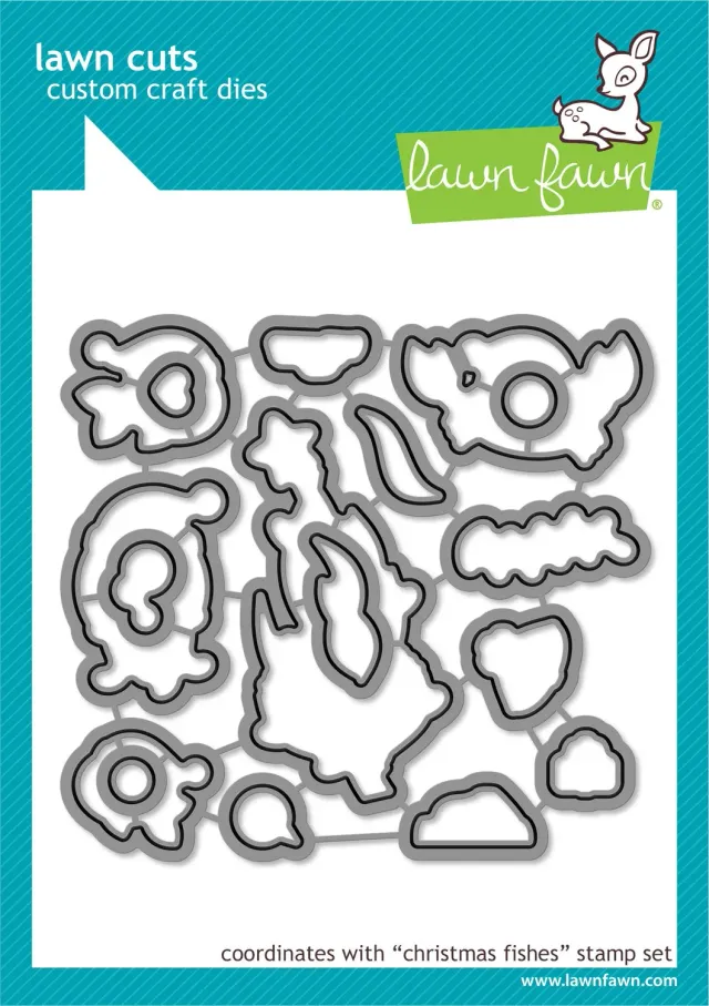 Lawn Fawn Christmas Fishes Lawn Cuts Stanzen Fische