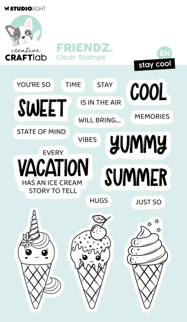 Creative Craftlab Friendz Stay Cool Clear Stamp Stempel