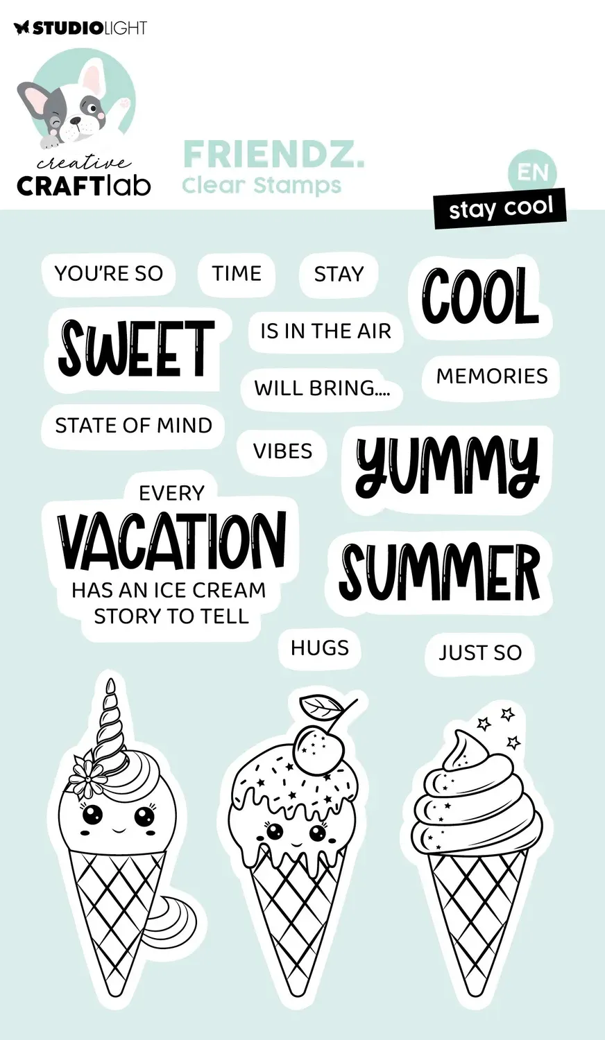 Creative Craftlab Friendz Stay Cool Clear Stamp Stempel