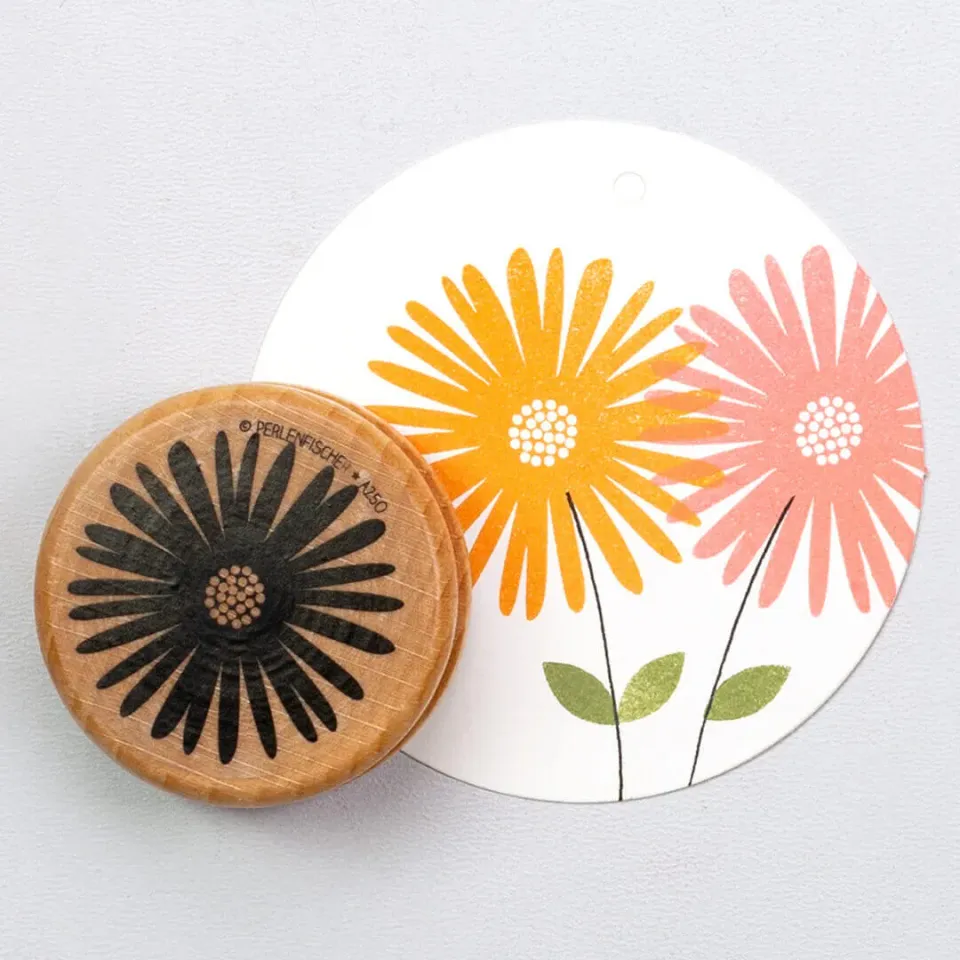 Perlenfischer Marguerite XL Stempel 40x41 mm Blume