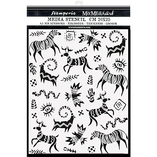 Stamperia Savana Thick Stencil 20x25 Schablone Graffiti