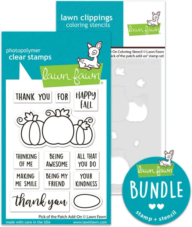 Lawn Fawn Pick of the Patch Add-On Stempel Schablonen Bundle