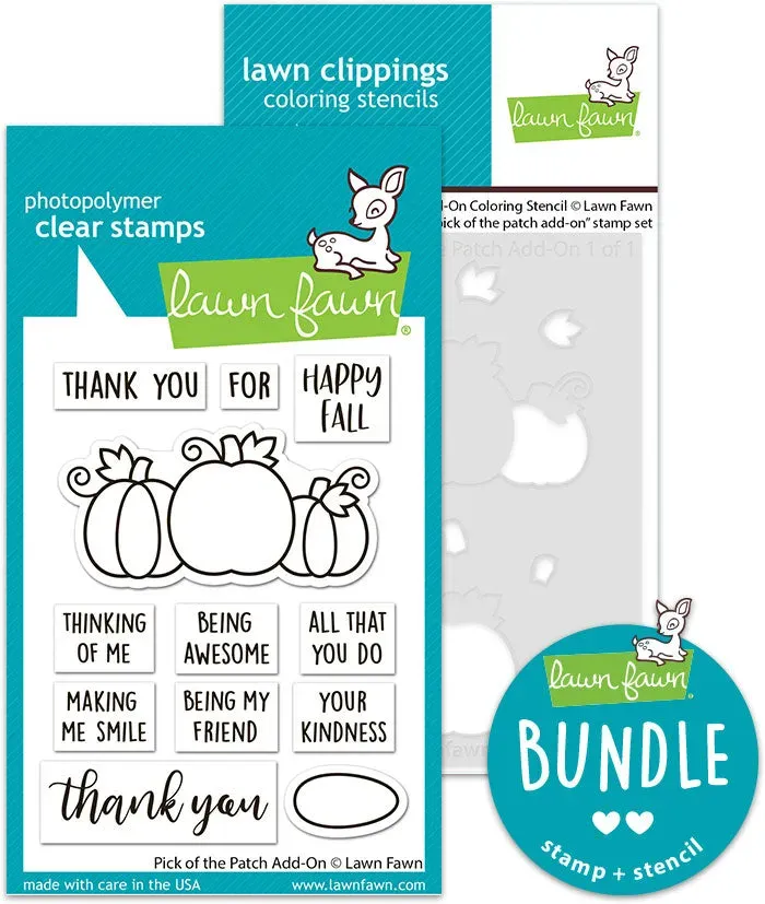 Lawn Fawn Pick of the Patch Add-On Stempel Schablonen Bundle