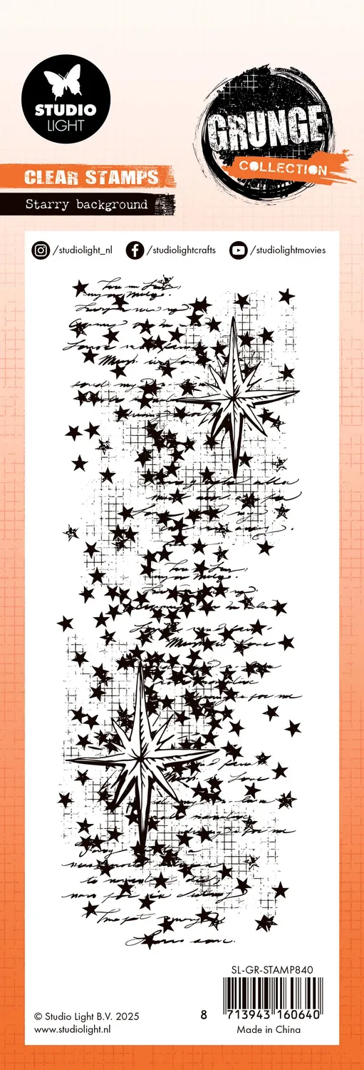 StudioLight Grunge Clear Stempel Starry Background Sterne