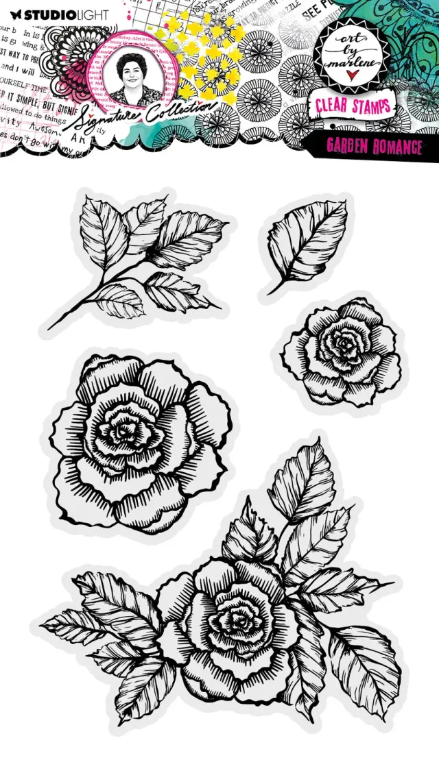 StudioLight Art by Marlene Garden Romance Clear Stamp Stempel