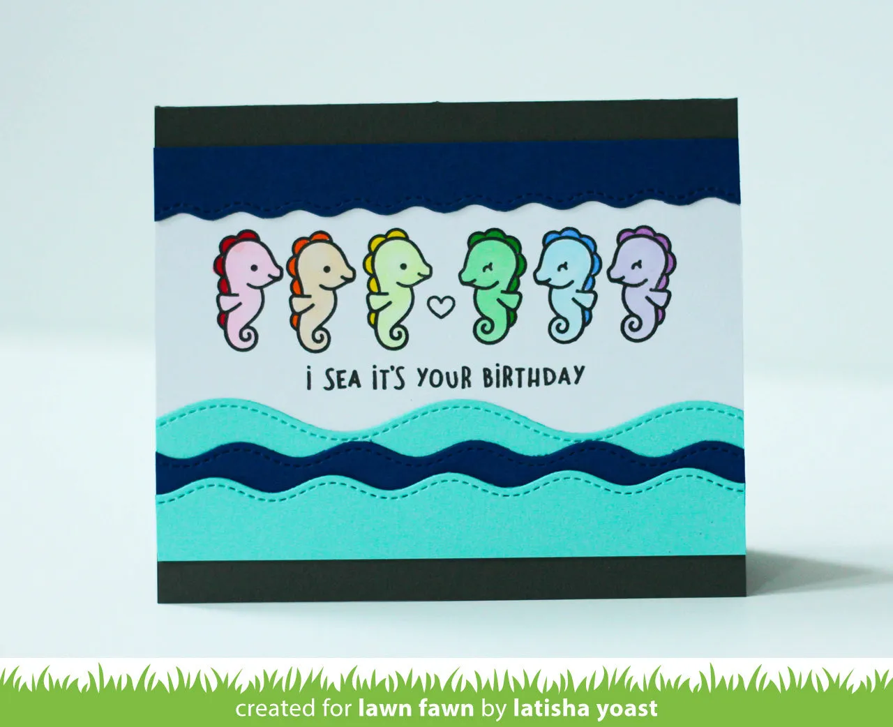 Lawn Fawn Seahorsin Around Clear Stamps Geburtstag Mini-Set