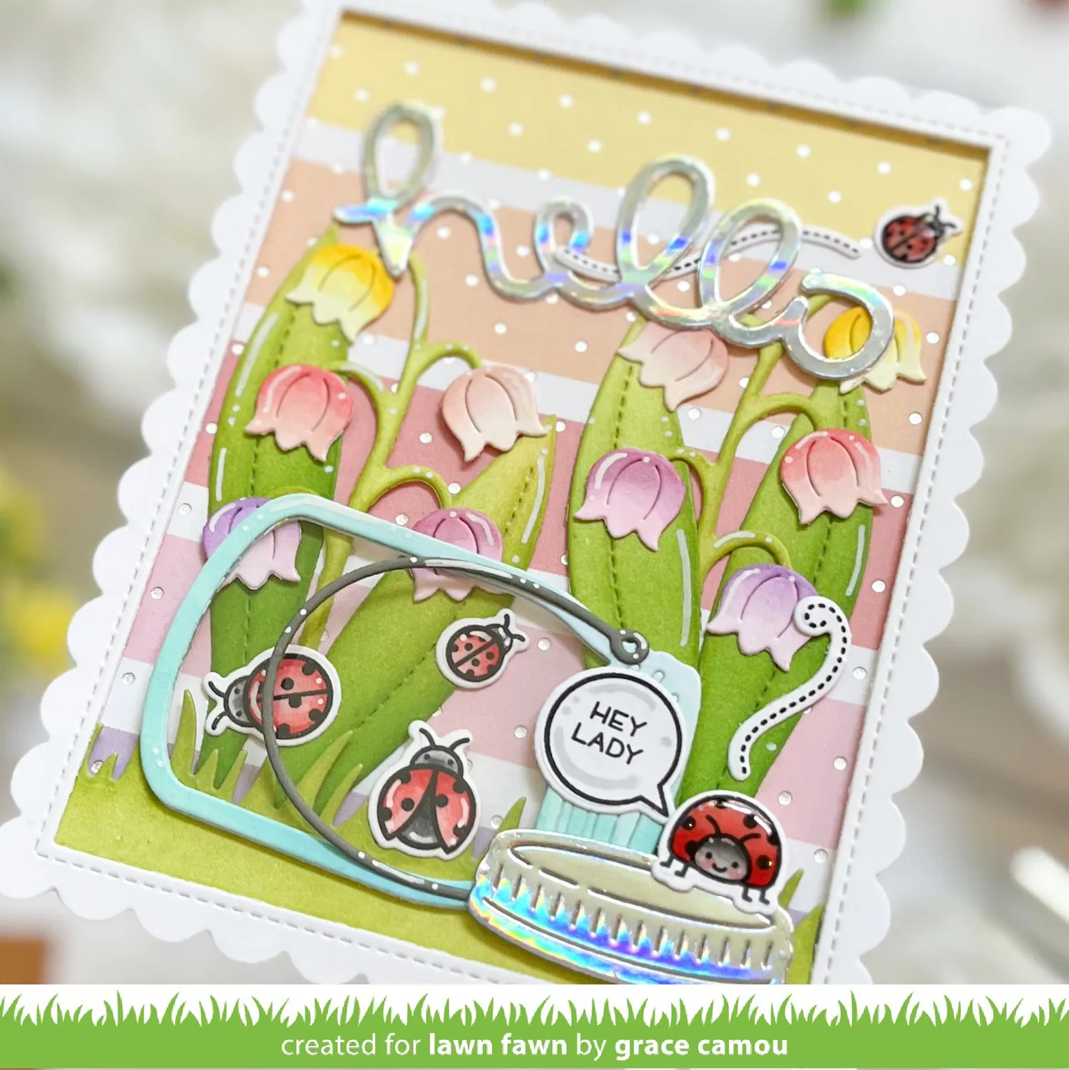 Lawn Fawn Itsy Bitsy Polka Dot Hotfoilplatte Hintergrund