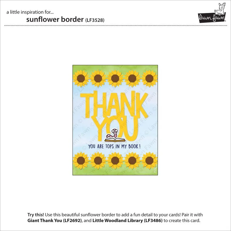 Lawn Fawn Sunflower Border Stanze 6-teilig Blumen
