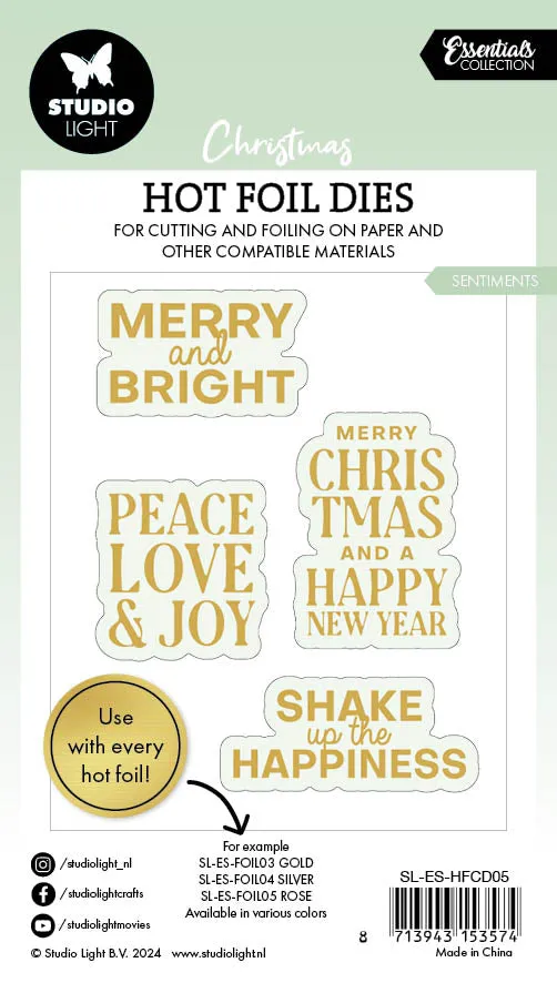 StudioLight Essentials Sentiments Heißfolienplatte 65x96 mm