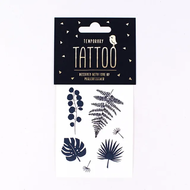 Perlenfischer Blätterkollektion 2 Tattoo Temporär Bunt