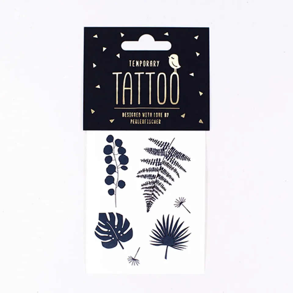 Perlenfischer Blätterkollektion 2 Tattoo Temporär Bunt