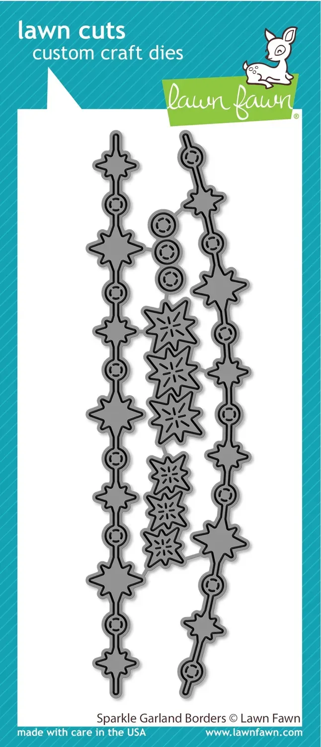 Lawn Fawn Sparkle Garland Borders Stanzen Weihnachten