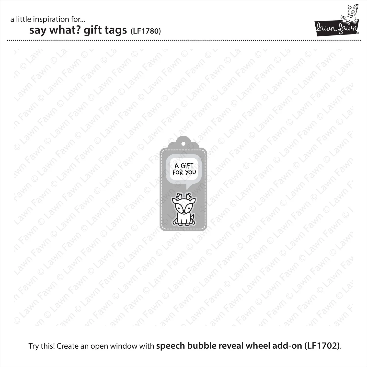 Lawn Fawn Say What? Gift Tags Stanzen Sprechblasen 4-teilig