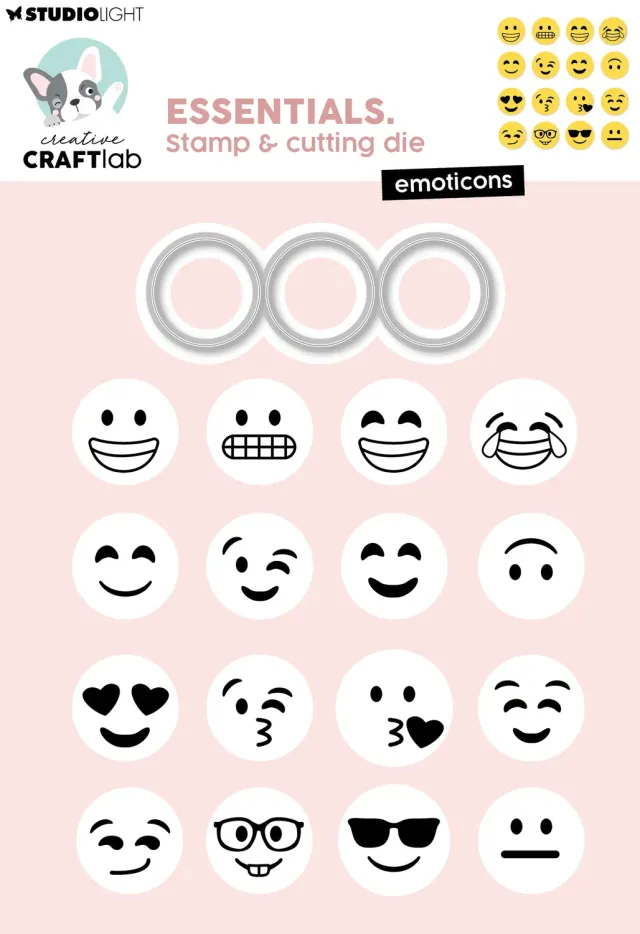 Creative Craftlab Essentials Stempel+Stanze Emoticons rund