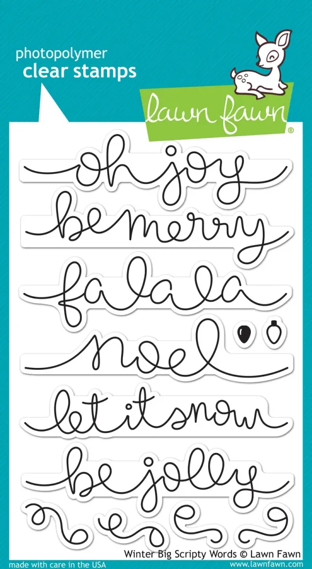 Lawn Fawn Winter Big Scripty Words Stempel 2 Motive