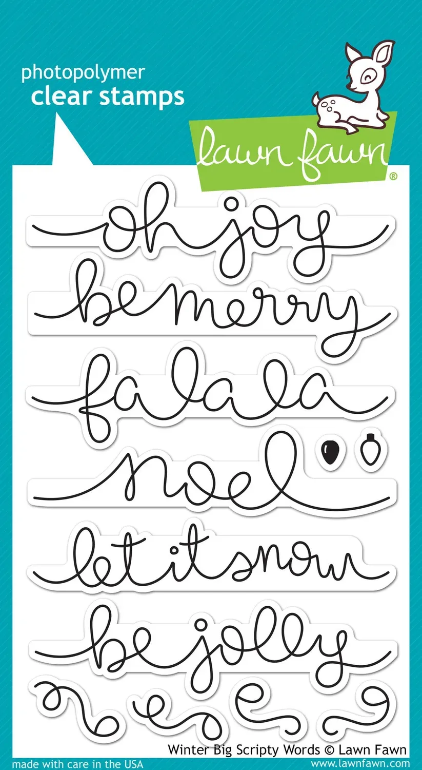 Lawn Fawn Winter Big Scripty Words Stempel 2 Motive